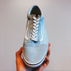 Baby blue “Sky” Old Skool Vans (M 10.5 W 12)